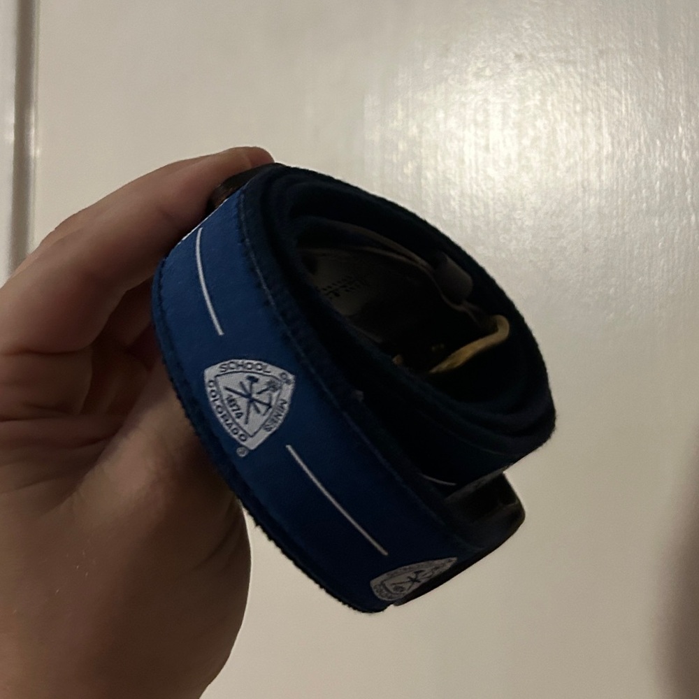 Blue Embroidered Colorado School of Mines Belt